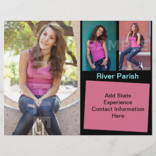 Prospectus 21,6 Cm X 24,94 Cm Cartes de modèle composites de prise de vue d'acte