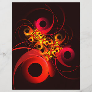 Prospectus 21,6 Cm X 24,94 Cm Cercles colorés Motif d'art Abstrait moderne #08