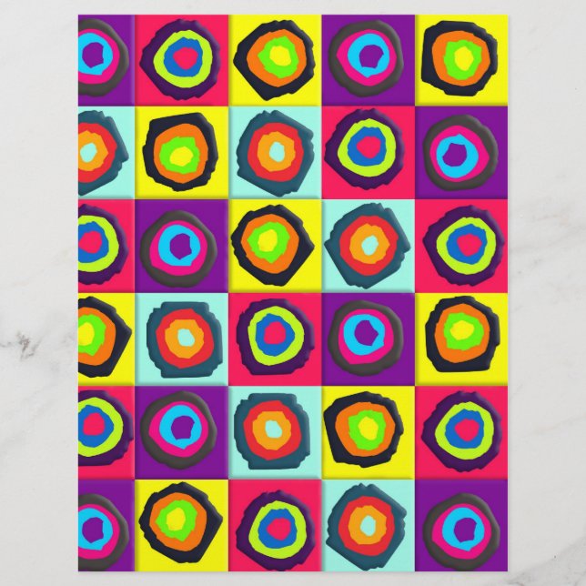 Prospectus 21,6 Cm X 24,94 Cm cercles motif (Devant)