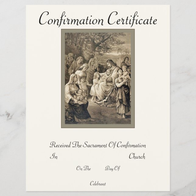 Prospectus 21,6 Cm X 24,94 Cm Certificat de confirmation (Devant)