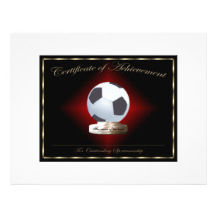 Prospectus 21,6 Cm X 24,94 Cm Certificat de réussite en football