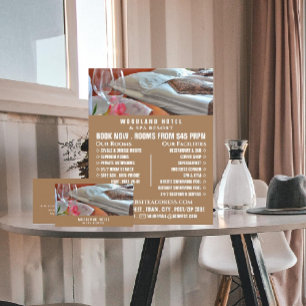 Prospectus 21,6 Cm X 24,94 Cm Chambre d'hôtel, Flyer de publicité pour l'héberge
