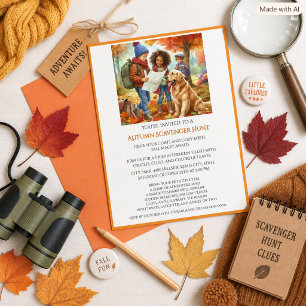 Prospectus 21,6 Cm X 24,94 Cm Chasse au trésor d'automne pour les enfants 