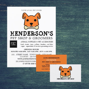 Prospectus 21,6 Cm X 24,94 Cm Chien orange avec os, Animaux de compagnie & Groom