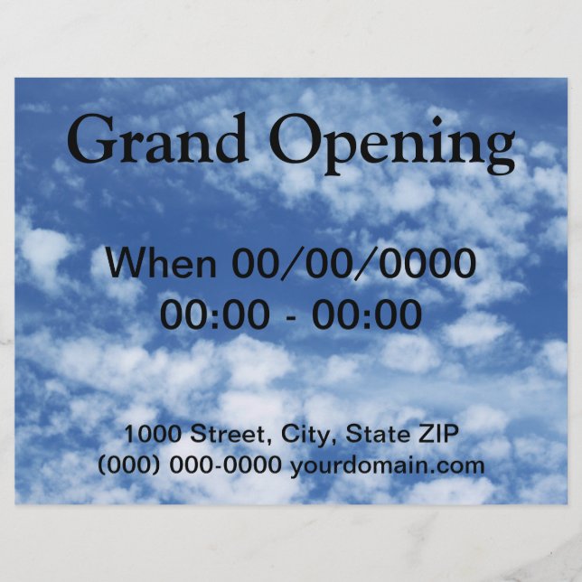 Prospectus 21,6 Cm X 24,94 Cm Ciel nuageux (Devant)