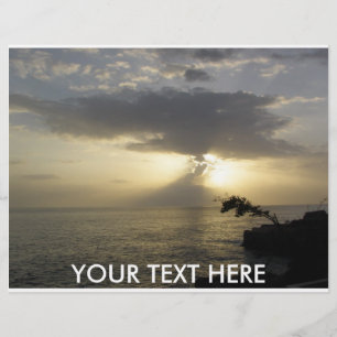 Prospectus 21,6 Cm X 24,94 Cm Circulaire : Arrière - plan de coucher de soleil