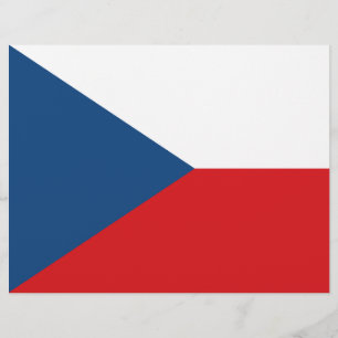 Prospectus 21,6 Cm X 24,94 Cm Circulaire avec Drapeau de Czechia