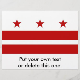 Prospectus 21,6 Cm X 24,94 Cm Circulaire avec drapeau de Washington DC, États-Un