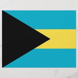 Prospectus 21,6 Cm X 24,94 Cm Circulaire avec drapeau des Bahamas
