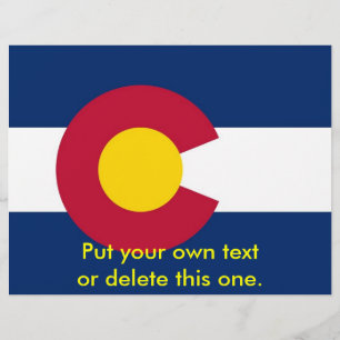 Prospectus 21,6 Cm X 24,94 Cm Circulaire avec Drapeau du Colorado, U.S.A.
