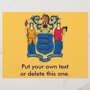 Prospectus 21,6 Cm X 24,94 Cm Circulaire avec Drapeau du New Jersey, U.S.A.