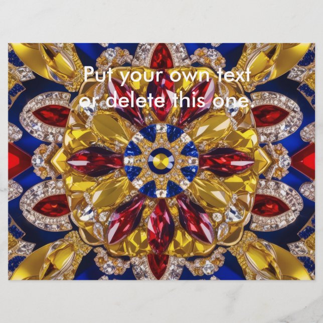 Prospectus 21,6 Cm X 24,94 Cm Circulaire avec la Colombie Couleurs Design (Devant)