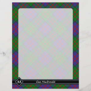 Prospectus 21,6 Cm X 24,94 Cm Circulaire Clan MacDonald Tartan