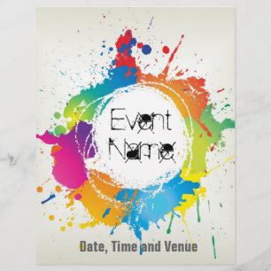 Prospectus 21,6 Cm X 24,94 Cm Circulaire de la fête de Grunge