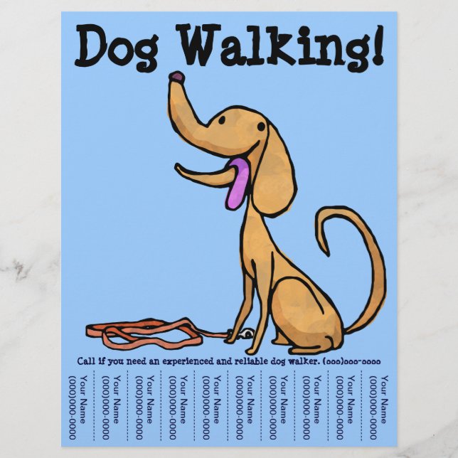 Prospectus 21,6 Cm X 24,94 Cm Circulaire de marche de chien (Devant)