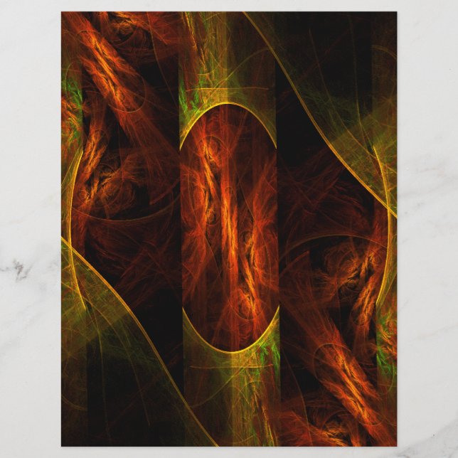 Prospectus 21,6 Cm X 24,94 Cm Circulaire Mystique Jungle Art Abstrait (Devant)