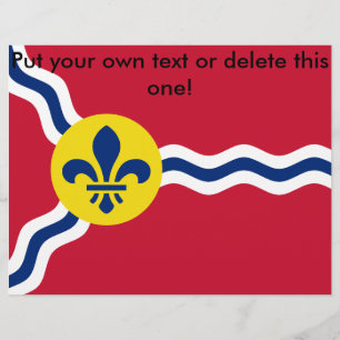 Prospectus 21,6 Cm X 24,94 Cm Circulaire portant le drapeau de Saint-Louis, Miss