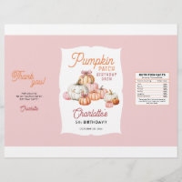 Citrouille fille Patch Anniversaire Fête Chip Wrap