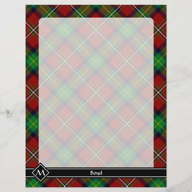 Prospectus 21,6 Cm X 24,94 Cm Clan Boyd Tartan (Devant)