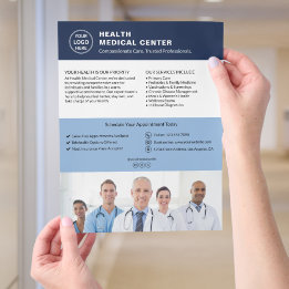 Prospectus 21,6 Cm X 24,94 Cm Clinique de soins de santé Médecin Logo personnali