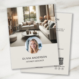 Prospectus 21,6 Cm X 24,94 Cm Code QR de photo personnalisé Réseaux sociaux Prof