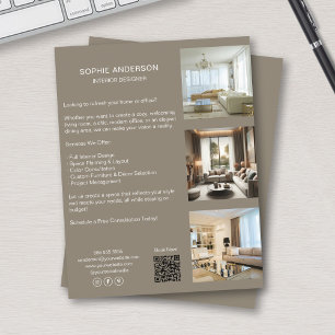 Prospectus 21,6 Cm X 24,94 Cm Code QR de photos personnalisées sur les médias so
