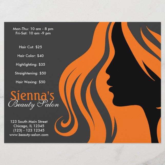 Prospectus 21,6 Cm X 24,94 Cm Coiffeur (orange) (Devant)