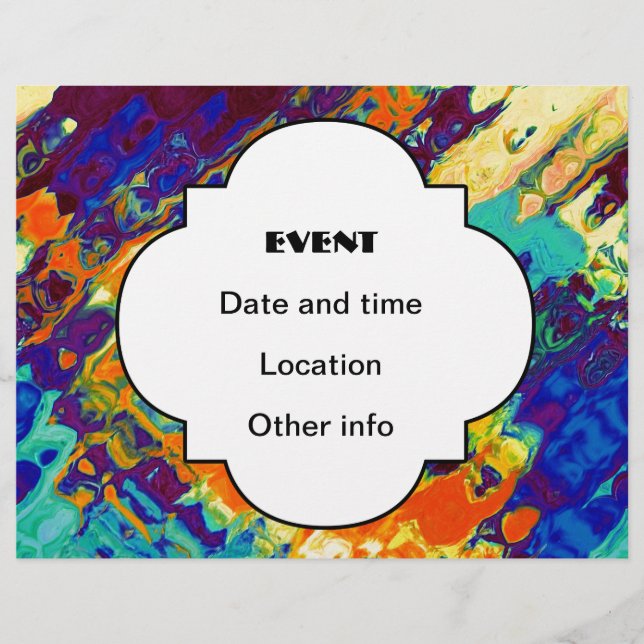 Prospectus 21,6 Cm X 24,94 Cm Conception abstraite de texture rétro (Devant)