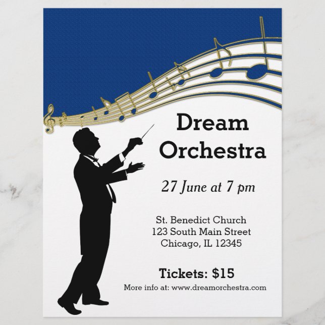 Prospectus 21,6 Cm X 24,94 Cm Concert orchestre (Devant)