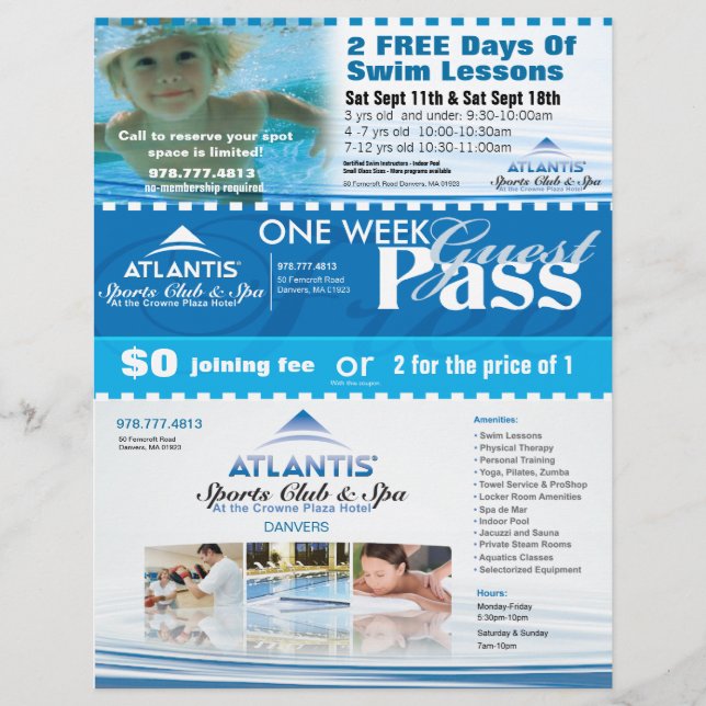 Prospectus 21,6 Cm X 24,94 Cm Coupons Atlantis (Devant)