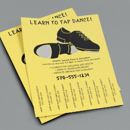 Prospectus 21,6 Cm X 24,94 Cm Cours De Danse De Tap Cours De Danse Laisser Tire 