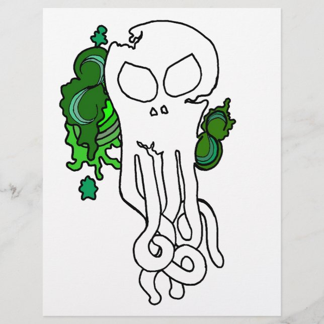Prospectus 21,6 Cm X 24,94 Cm Crâne octo vert (Devant)