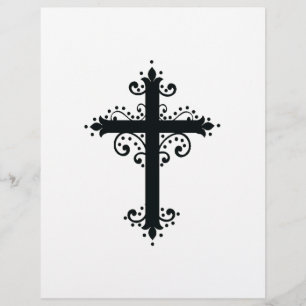 Prospectus 21,6 Cm X 24,94 Cm Croix sculptée décorative de luxe