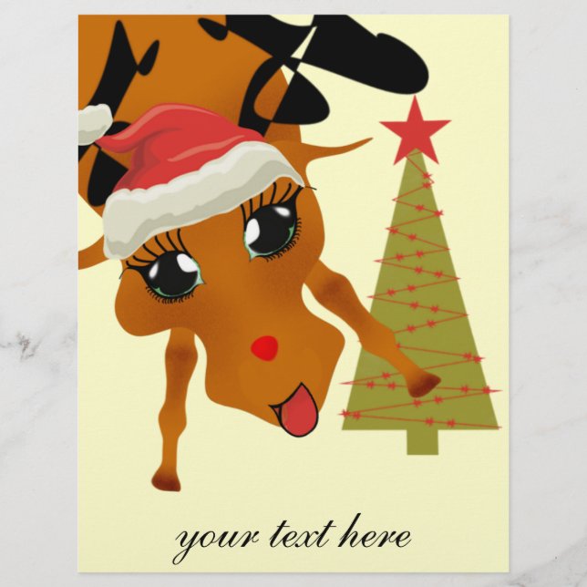 Prospectus 21,6 Cm X 24,94 Cm Cute Reindeer (Devant)
