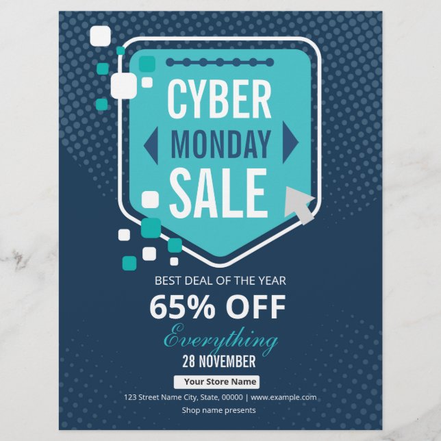 Prospectus 21,6 Cm X 24,94 Cm Cyber Lundi Flyer (Devant)