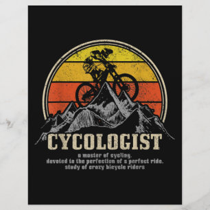 Prospectus 21,6 Cm X 24,94 Cm Cycologist Definition Funny Mountain Bike MTB