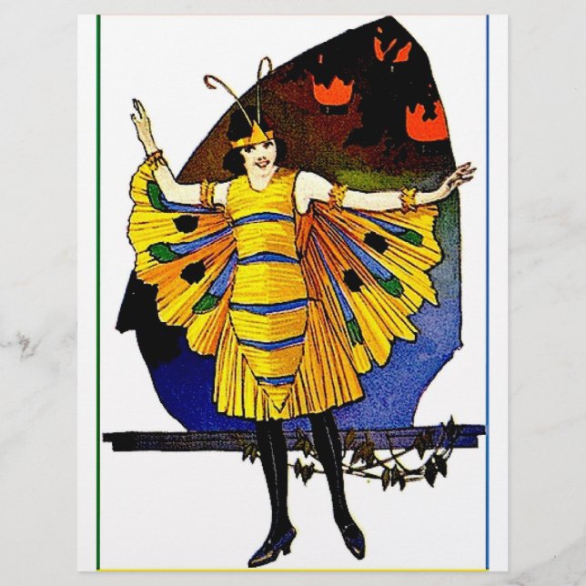 Prospectus 21,6 Cm X 24,94 Cm Dame papillon (Devant)