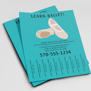 Prospectus 21,6 Cm X 24,94 Cm Danse de ballet bronzée Turquoise et tonitruante