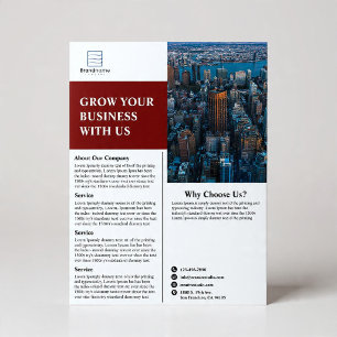 Prospectus 21,6 Cm X 24,94 Cm Dépliant Commercial de l'Entreprise
