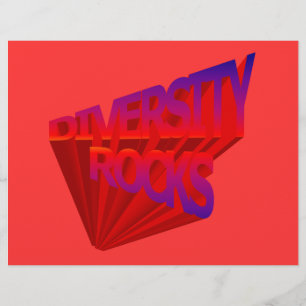 Prospectus 21,6 Cm X 24,94 Cm Diversity Rocks Flyer Modèle