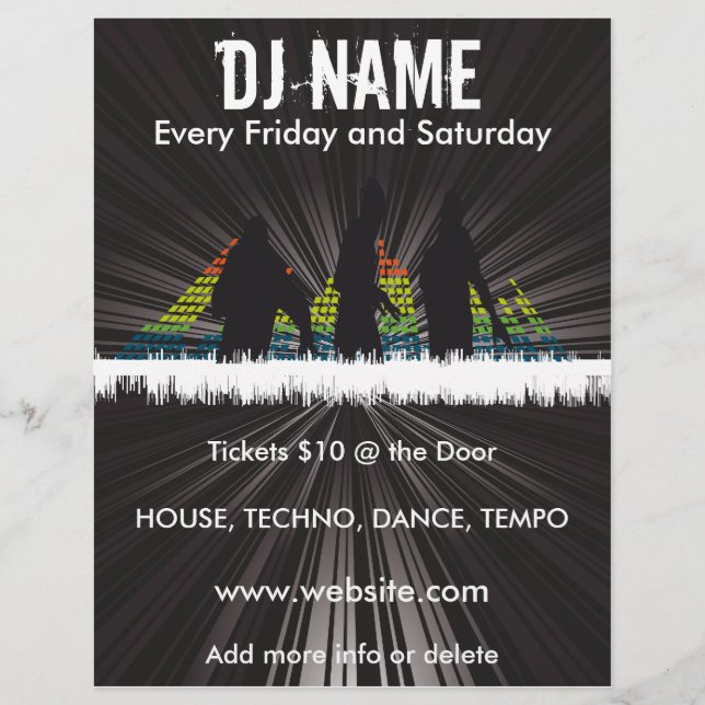 Prospectus 21,6 Cm X 24,94 Cm DJ Shadows Music Flyer (Devant)
