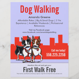 Prospectus 21,6 Cm X 24,94 Cm Dog Walking Walker Boston Terriers Coupon Ad