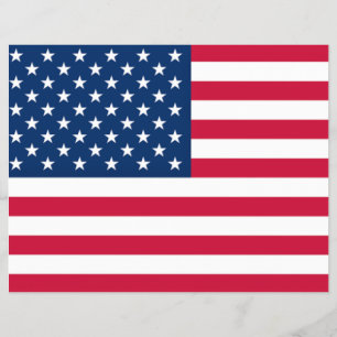 Prospectus 21,6 Cm X 24,94 Cm Drapeau américain - États-Unis d'Amérique - Patrio