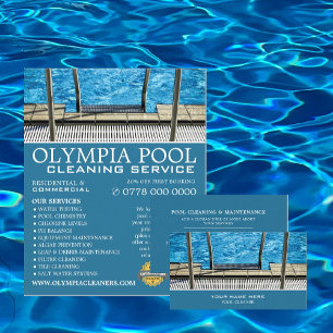 Prospectus 21,6 Cm X 24,94 Cm Échelle de piscine, Piscine Nettoyage Publicité