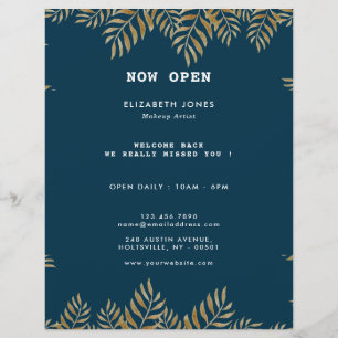 Prospectus 21,6 Cm X 24,94 Cm Élégant artiste de maquillage tropical