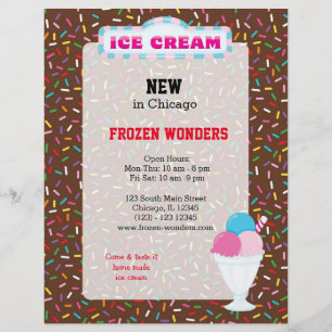 Prospectus 21,6 Cm X 24,94 Cm Entreprise de glace