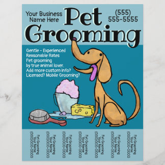 Prospectus 21,6 Cm X 24,94 Cm Entreprise de toilettage pour animaux Toiletteur p