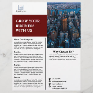 Prospectus 21,6 Cm X 24,94 Cm Entreprise Flyer