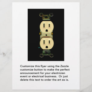 Prospectus 21,6 Cm X 24,94 Cm Entreprises d'électriciens de prise d'électricité