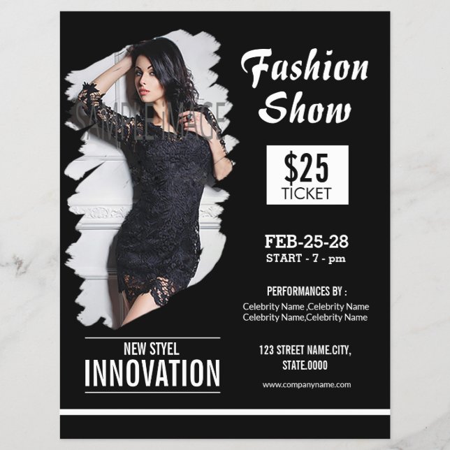 Prospectus 21,6 Cm X 24,94 Cm Fashion Show Flyer / Invitation (Devant)